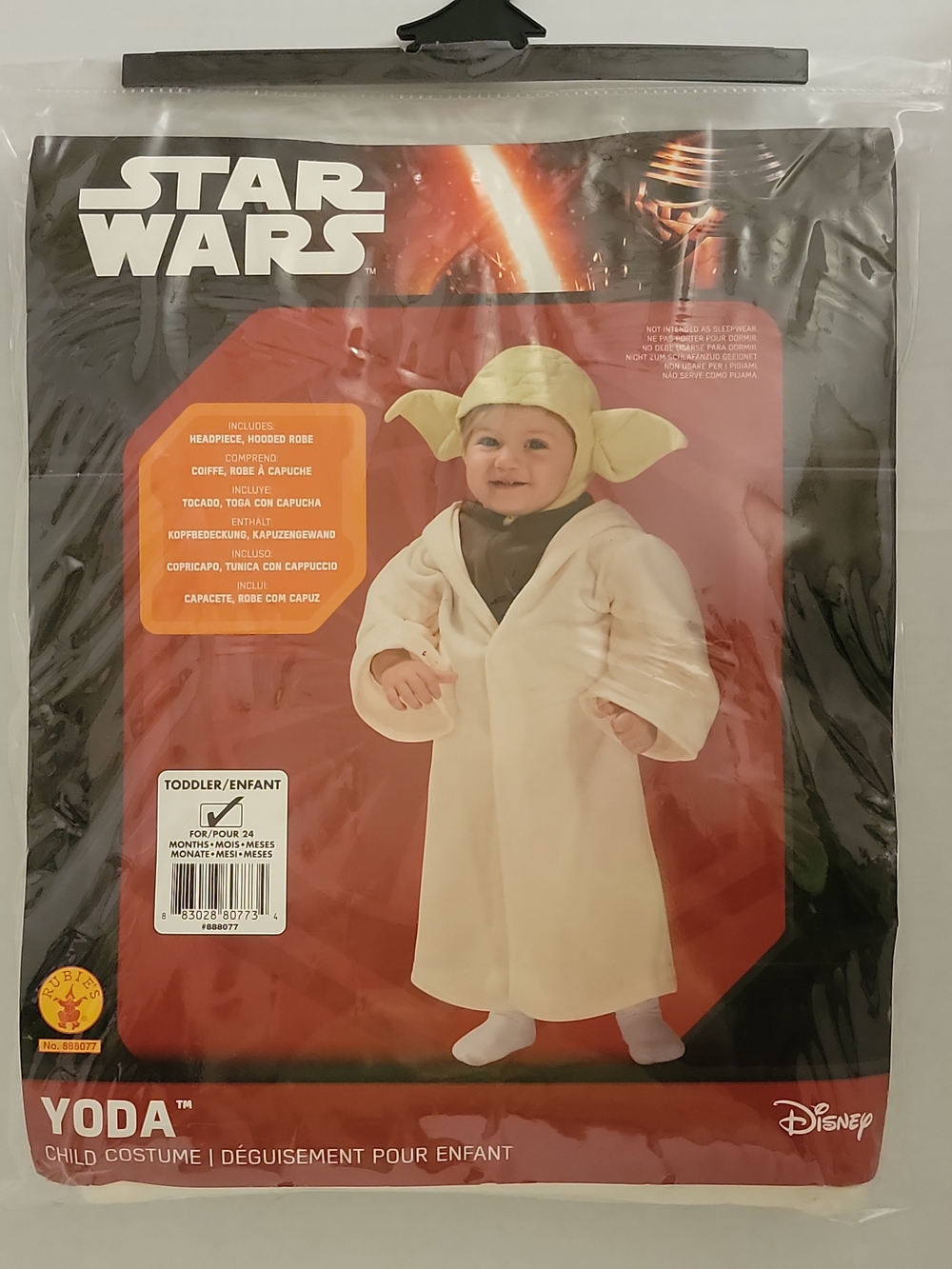 Star Wars Yoda Toddler Costume - Cream Robe & Green Headpiece